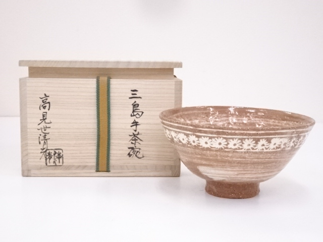 JAPANESE TEA CEREMONY / MISHIMA TEA BOWL CHAWAN 